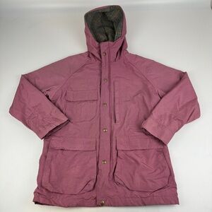 Vintage Lands End Womens Size S Wool Lined Hood Chore Barn Jacket *Read Desc